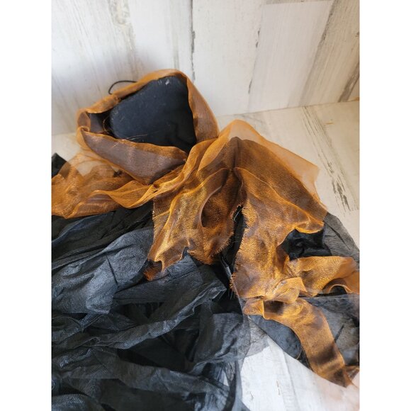 Orange grim reaper hanging prop Halloween decor web spider - Picture 5 of 9